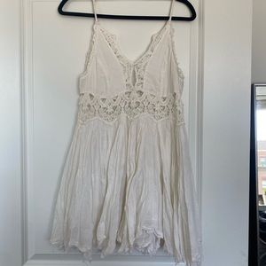 Free people white lace mini dress